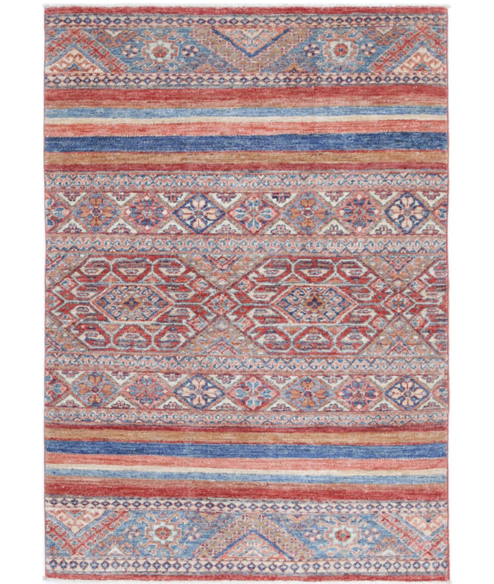 Afghan Khurjeen Rug 2' 11" x 4' 8" Hand-Knotted | No. AT38435