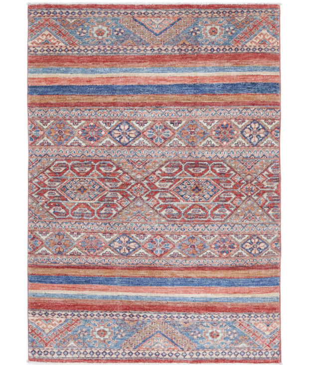 Hand Knotted Khurjeen Wool Rug 2' 11" x 4' 8" - No. AT38435
