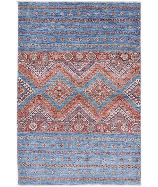 Hand Knotted Khurjeen Wool Rug 3' 2" x 4' 10" - No. AT44988