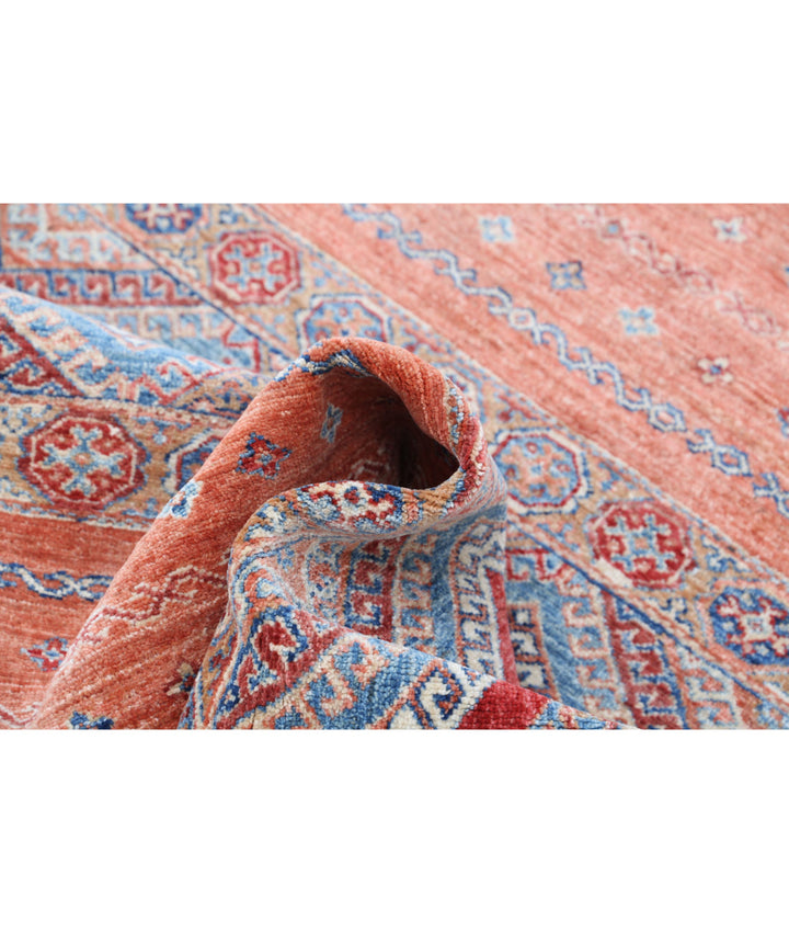 Afghan Khurjeen Rug 3' 4" x 4' 9" Hand-Knotted | No. AT32894