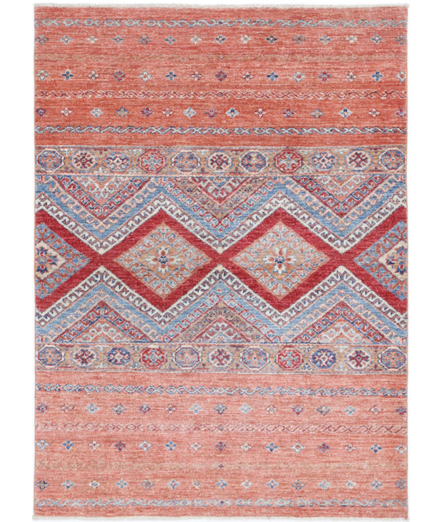 Hand Knotted Khurjeen Wool Rug 3' 4" x 4' 9" - No. AT32894