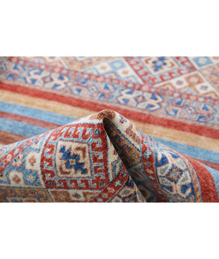 Afghan Khurjeen Rug 3' 4" x 4' 9" Hand-Knotted | No. AT72425