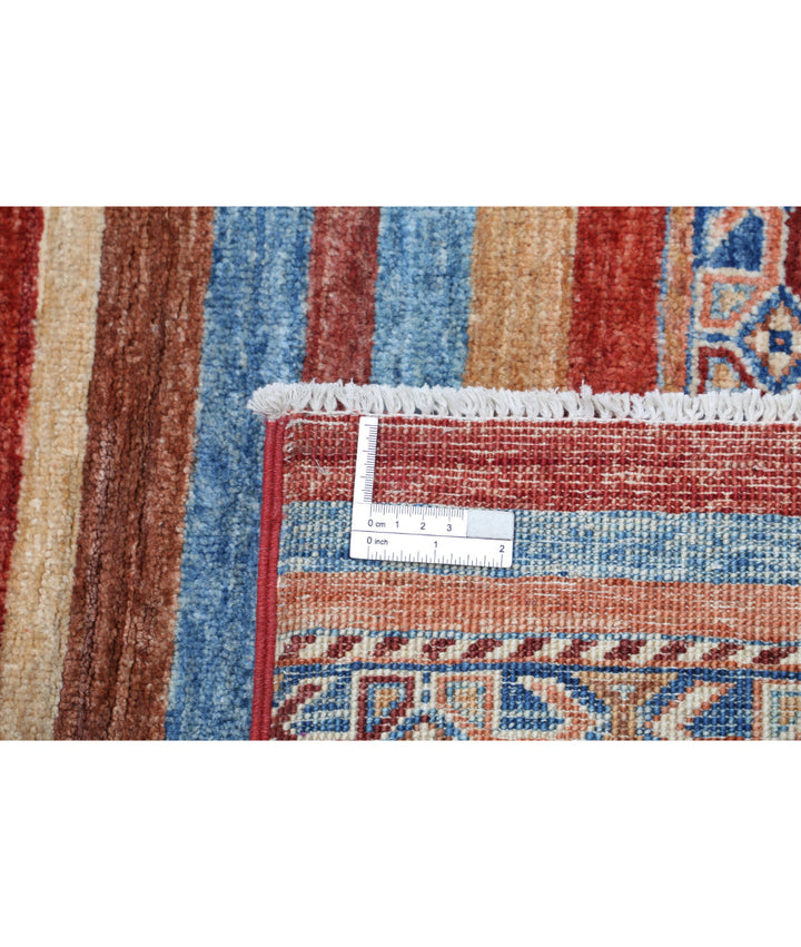 Afghan Khurjeen Rug 3' 4" x 4' 9" Hand-Knotted | No. AT72425