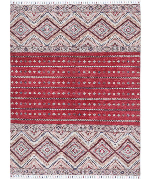 Hand Knotted Khurjeen Wool Rug 5' 6" x 7' 2" - No. AT89667