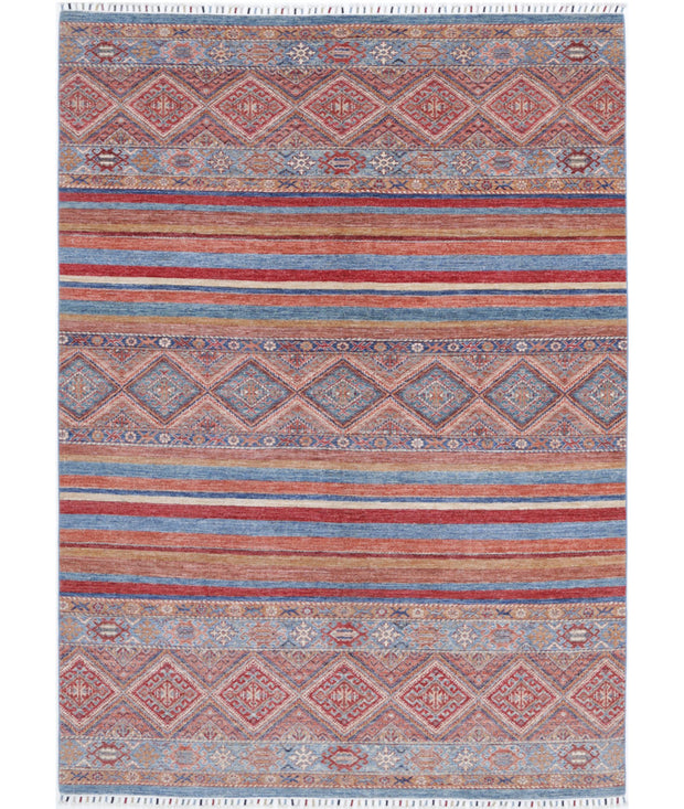 Hand Knotted Khurjeen Wool Rug 6' 8" x 9' 3" - No. AT85149