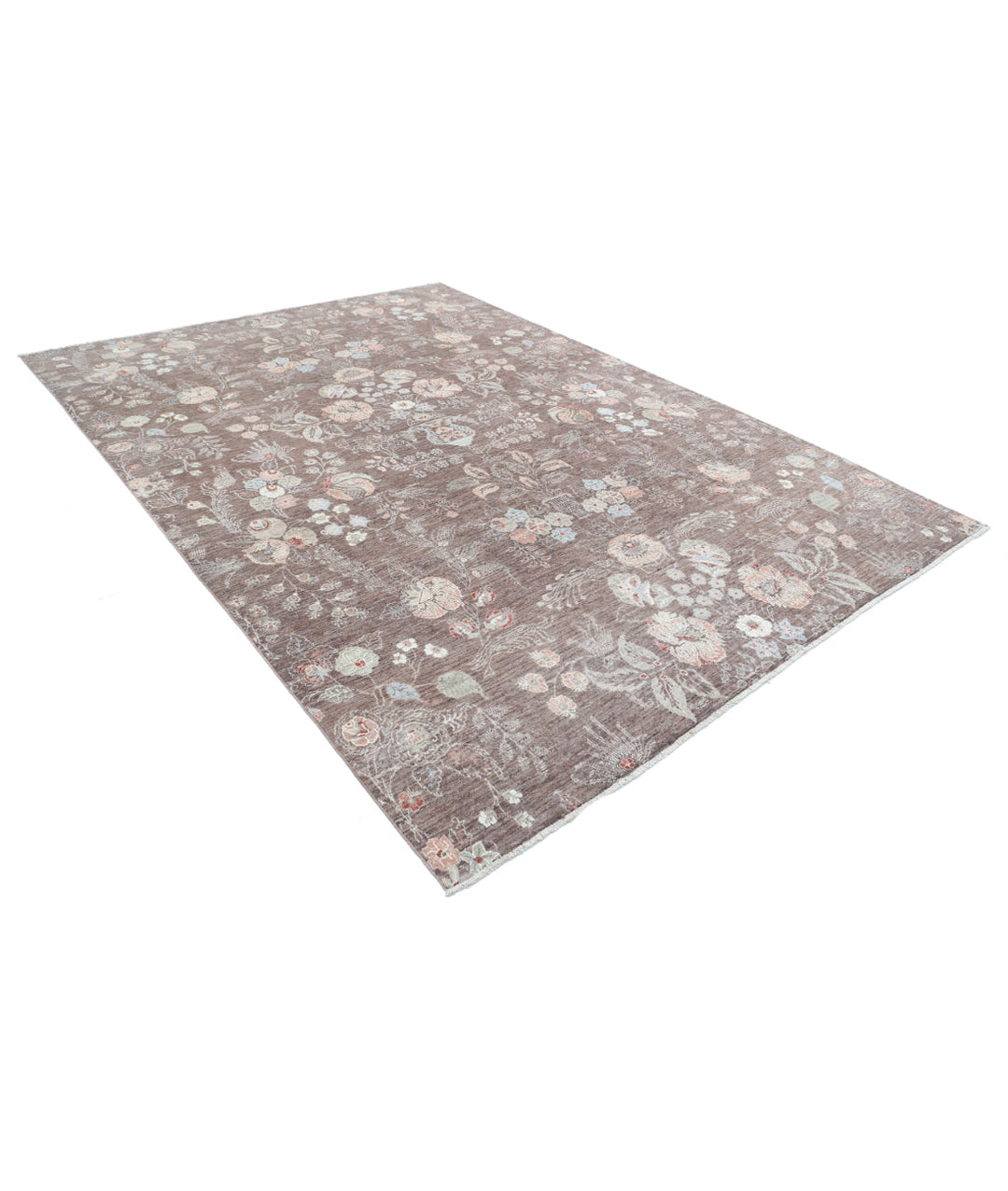 Afghan Tabriz Rug 7' 9" x 10' 11" Hand-Knotted | No. AT99127