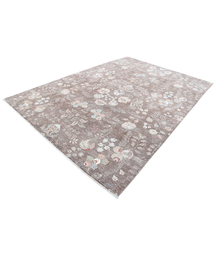 Afghan Tabriz Rug 7' 9" x 10' 11" Hand-Knotted | No. AT99127