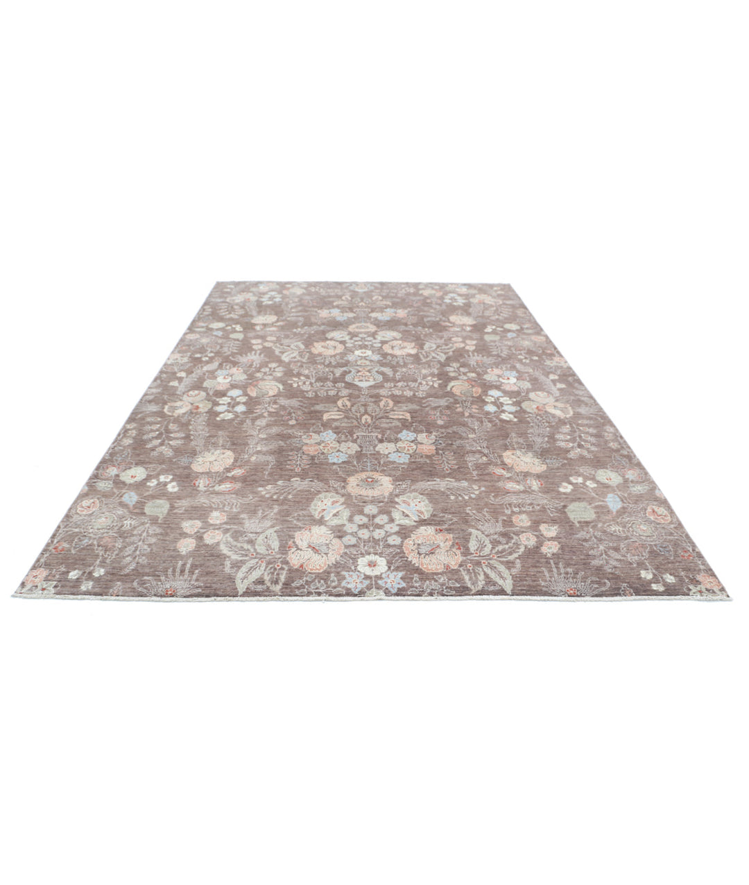 Afghan Tabriz Rug 7' 9" x 10' 11" Hand-Knotted | No. AT99127