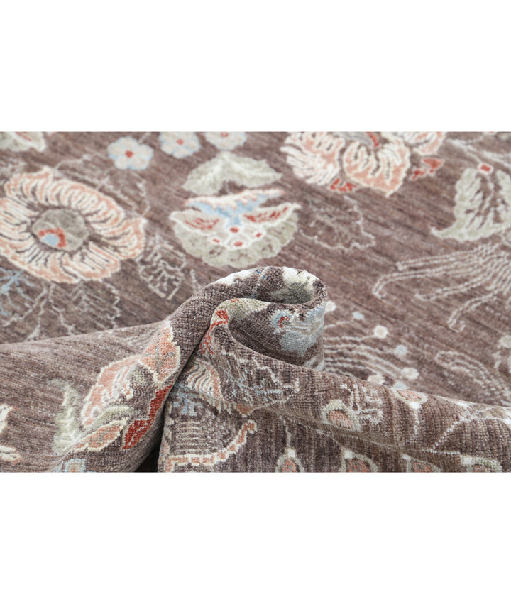 Afghan Tabriz Rug 7' 9" x 10' 11" Hand-Knotted | No. AT99127