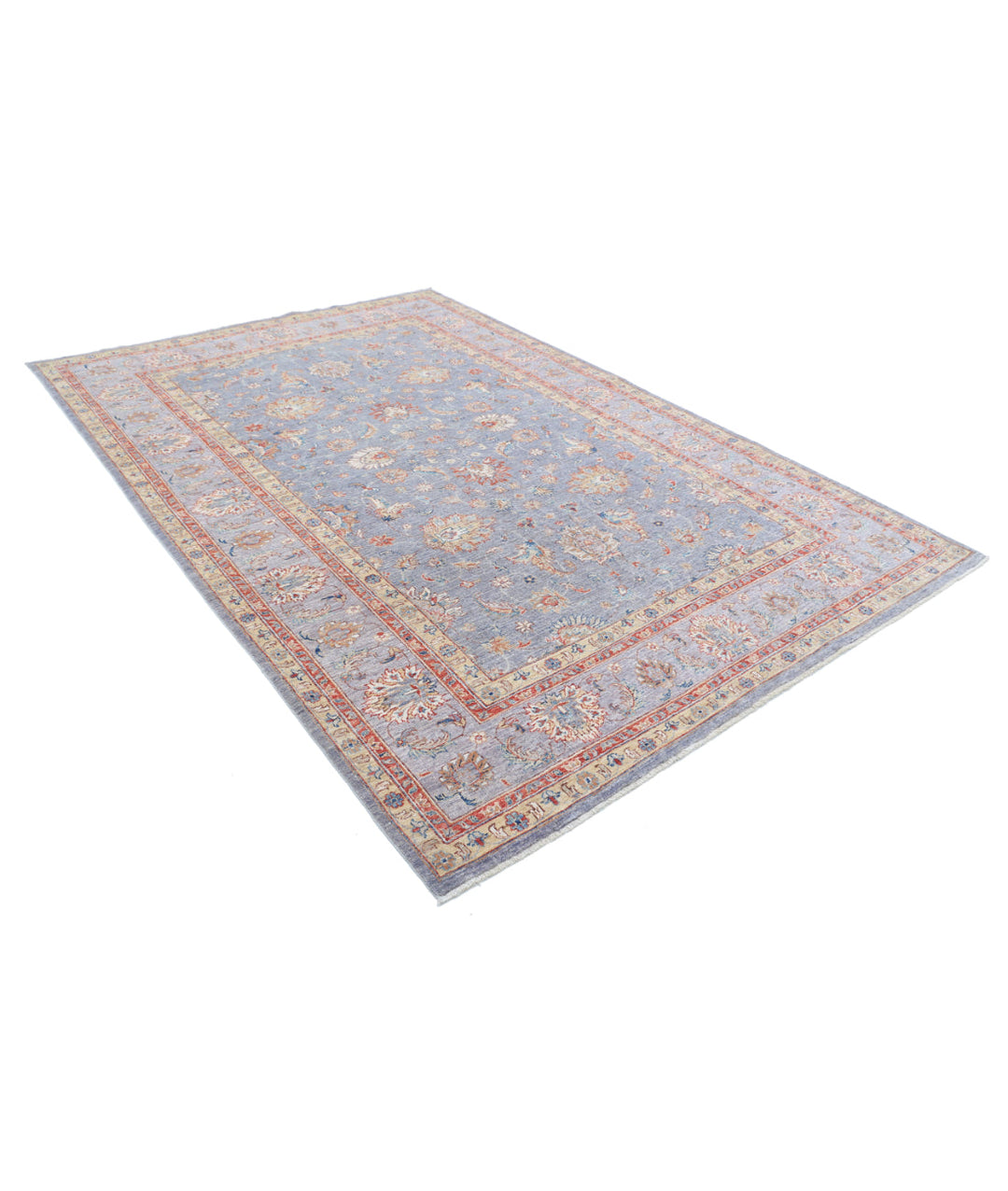 Afghan Ziegler Rug 6' 7" x 9' 10" Hand-Knotted | No. AT97229