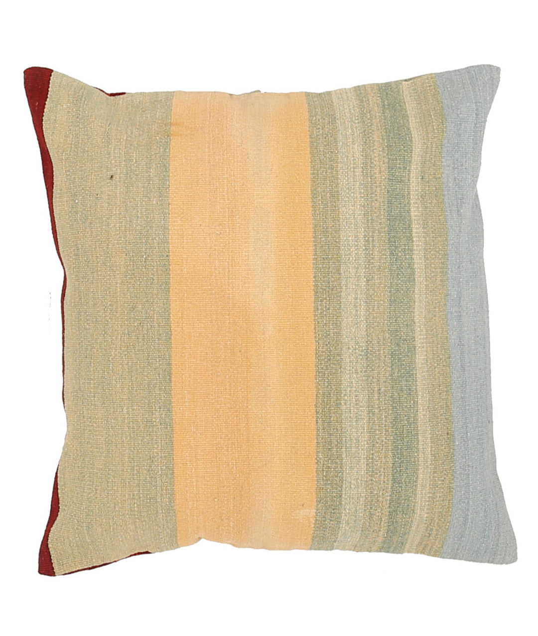 Afghan Modern Stripe Pillow 2' 2" x 2' 2" Hand-Knotted