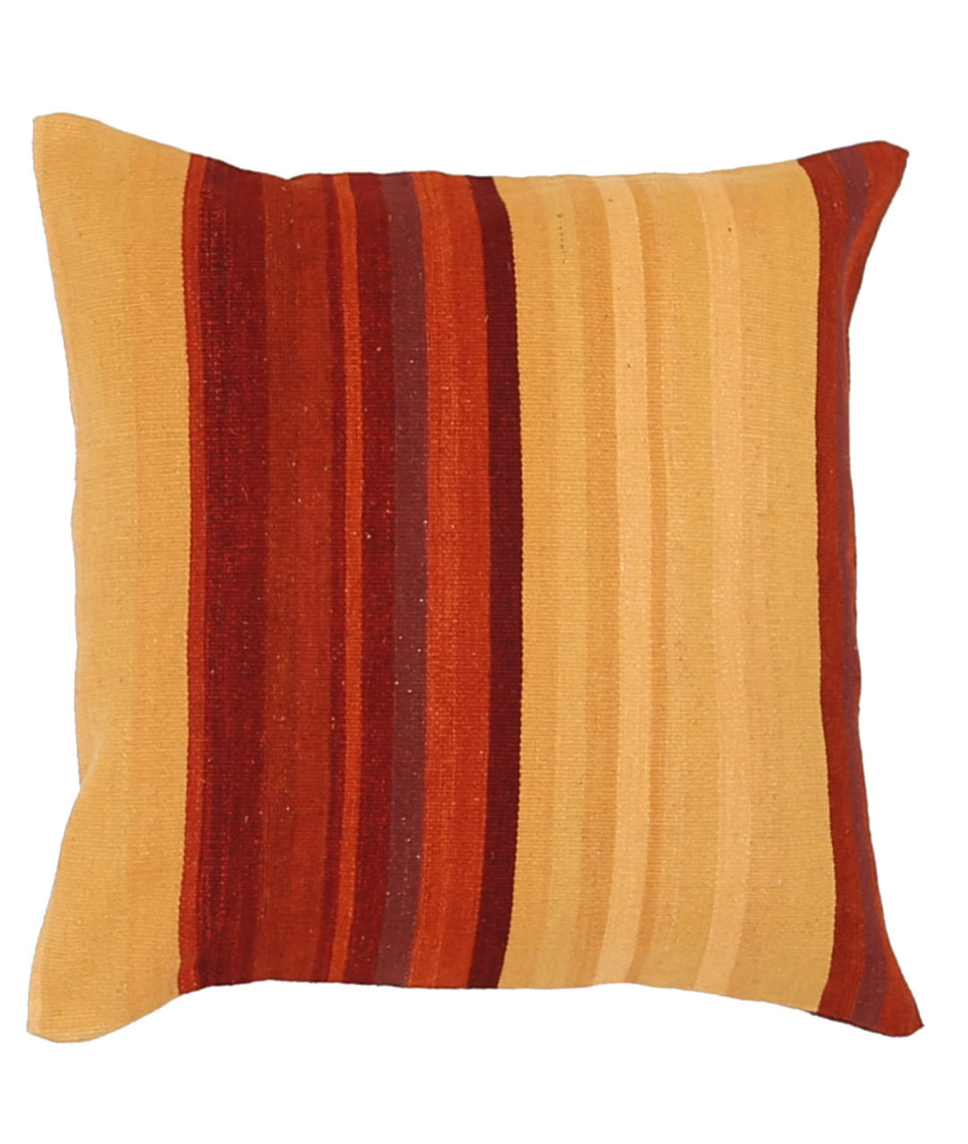 Afghan Stripe Pillow 2' 2" x 2' 2" Hand-Knotted