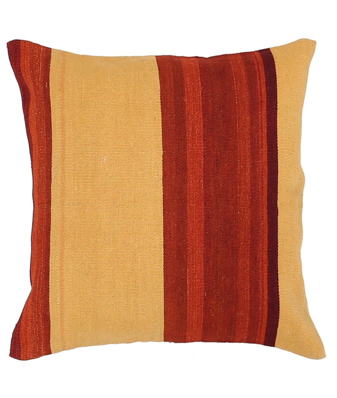 Afghan Modern Stripe Pillow 2' 2" x 2' 2" Hand-Knotted