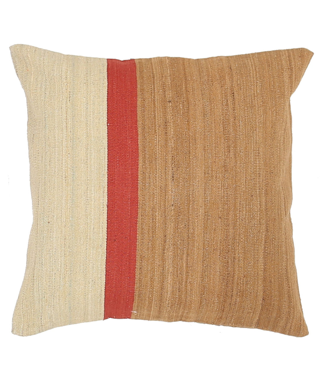 Afghan Modern Stripe Pillow 2' 2" x 2' 2" Hand-Knotted