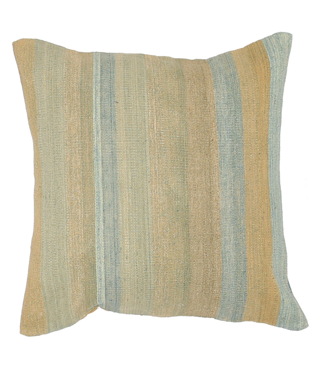 Afghan Modern Stripe Pillow 2' 2" x 2' 2" Hand-Knotted