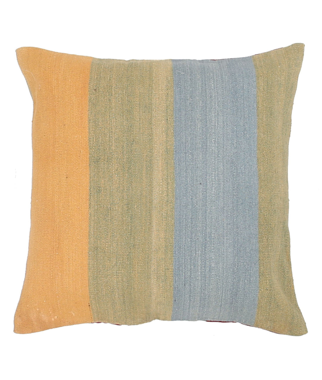 Hand Made Modern Stripe Wool & Cotton Pillow 2' 2" x 2' 2" - No. AT42035