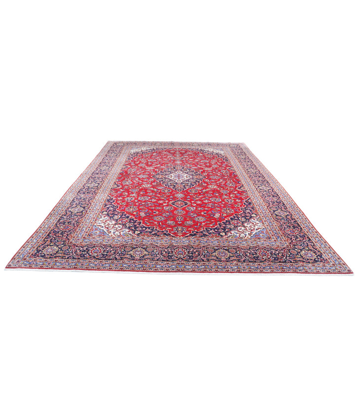 Afghan Kashan Rug 9' 6" x 13' 6" Hand-Knotted | No. AT12482