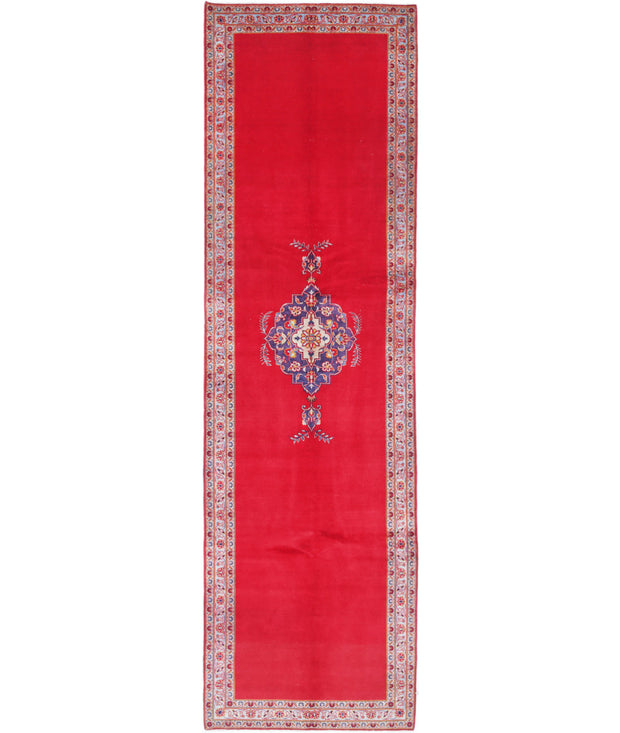 Hand Knotted Oriental Kashan Wool Rug 3' 5" x 12' 3" - No. AT59952