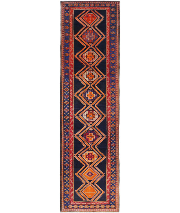 Hand Knotted Oriental Hamadan Wool Rug 4' 2" x 16' 0" - No. AT99284