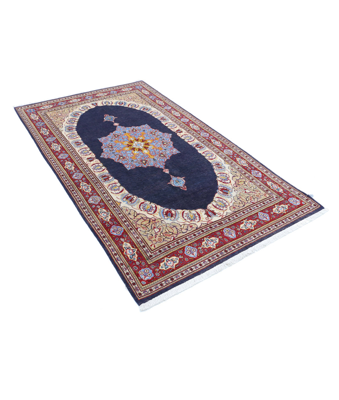 Afghan Kashan Rug 4' 4" x 7' 3" Hand-Knotted | No. AT40910
