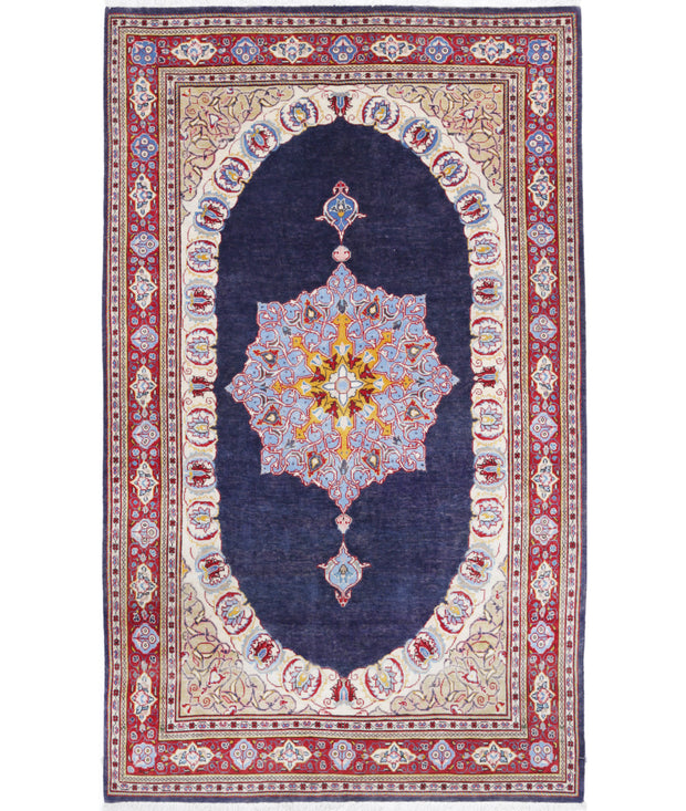 Hand Knotted Oriental Kashan Wool Rug 4' 4" x 7' 3" - No. AT40910