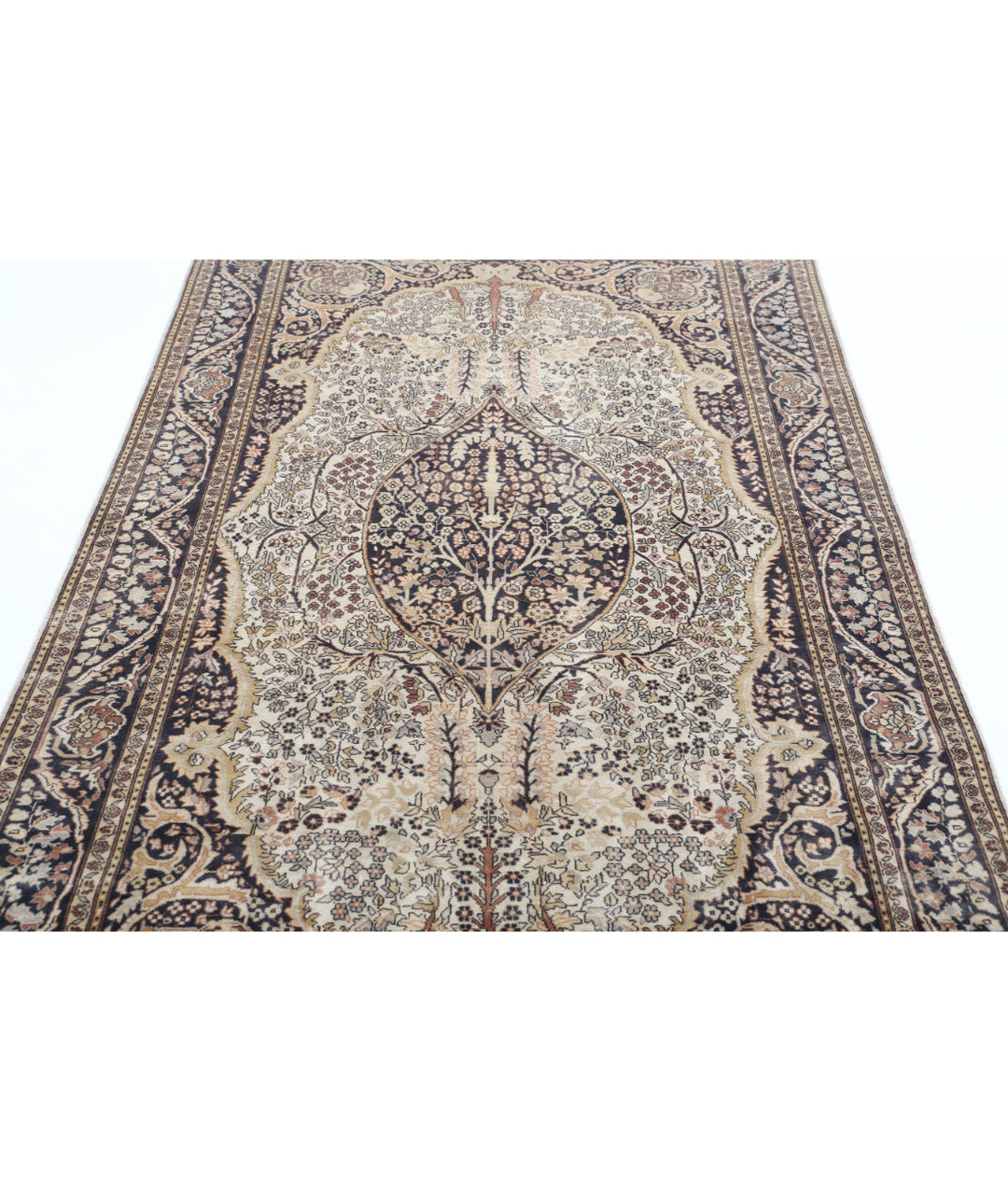 Afghan Tabriz Rug 4' 6" x 8' 0" Hand-Knotted | No. AT49432