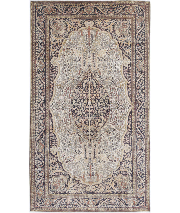 Hand Knotted Antique Oriental Tabriz Wool Rug 4' 6" x 8' 0" - No. AT49432