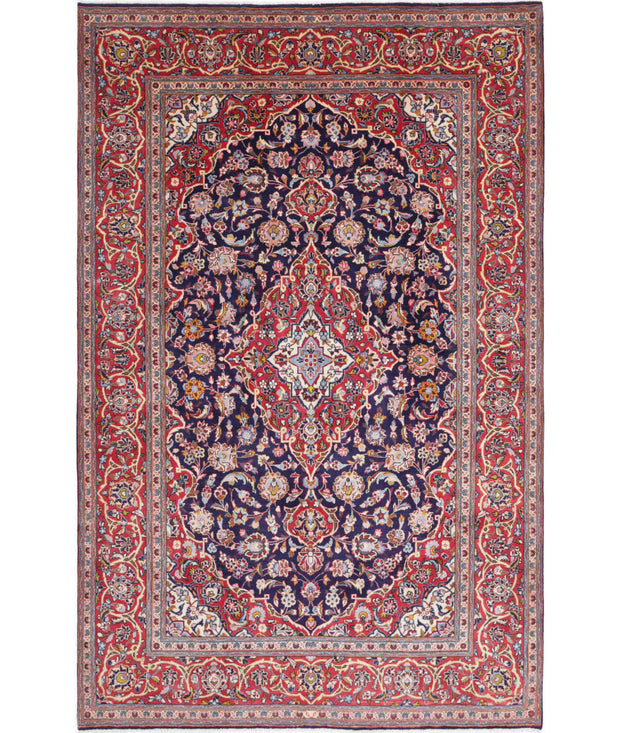 Hand Knotted Oriental Kashan Wool Rug 6' 5" x 10' 3" - No. AT32201