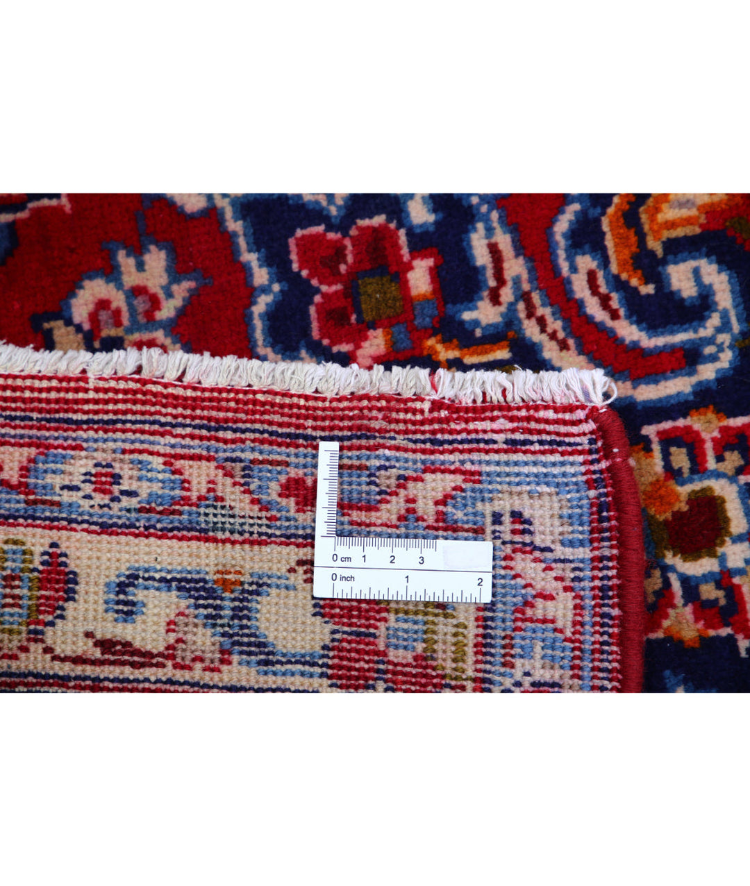 Red Afghan Kashan Rug 8' 0" x 12' 0" Hand-Knotted | No. AT26519