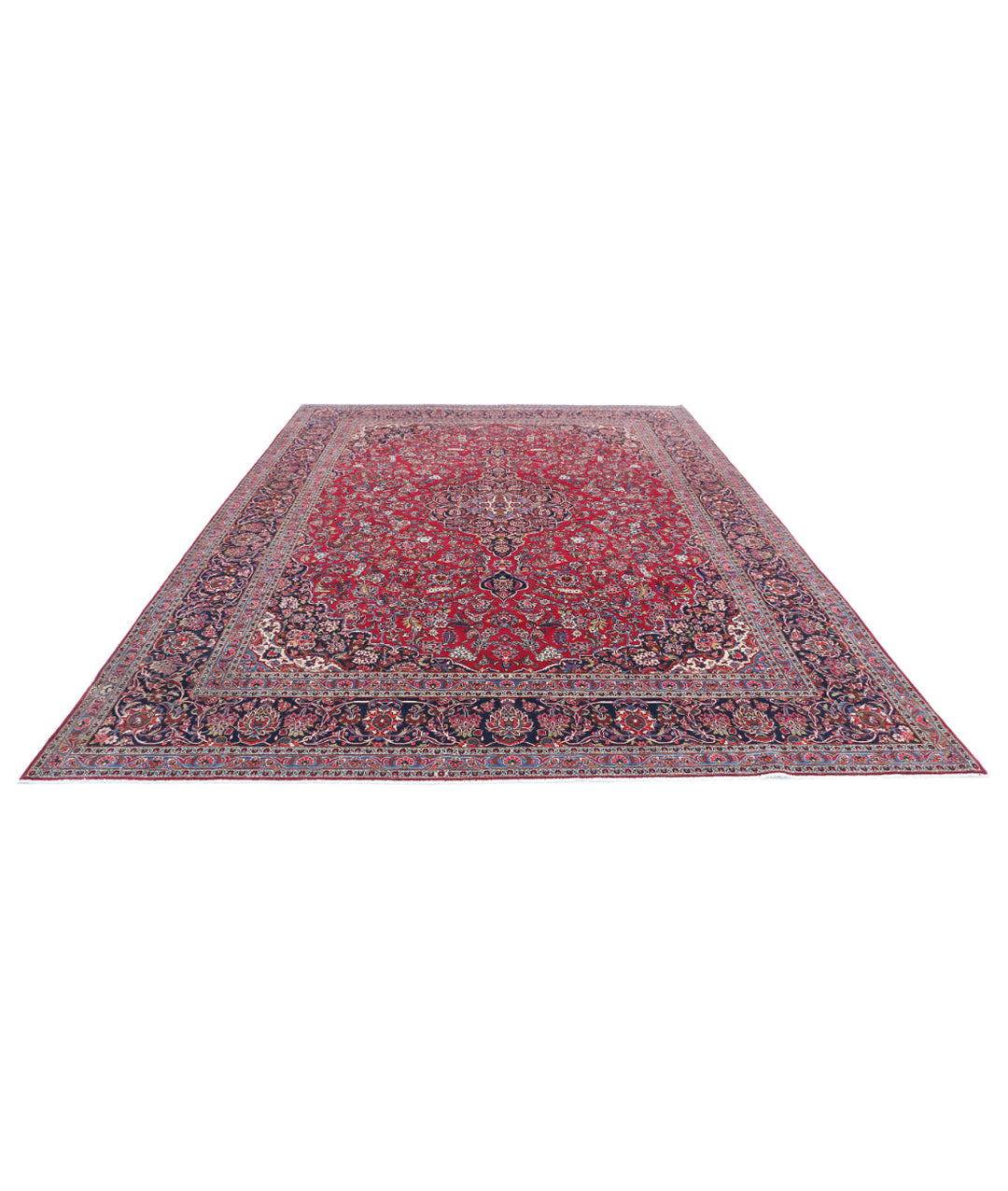 Afghan Kashan Rug 9' 1" x 12' 7" Hand-Knotted | No. AT88860