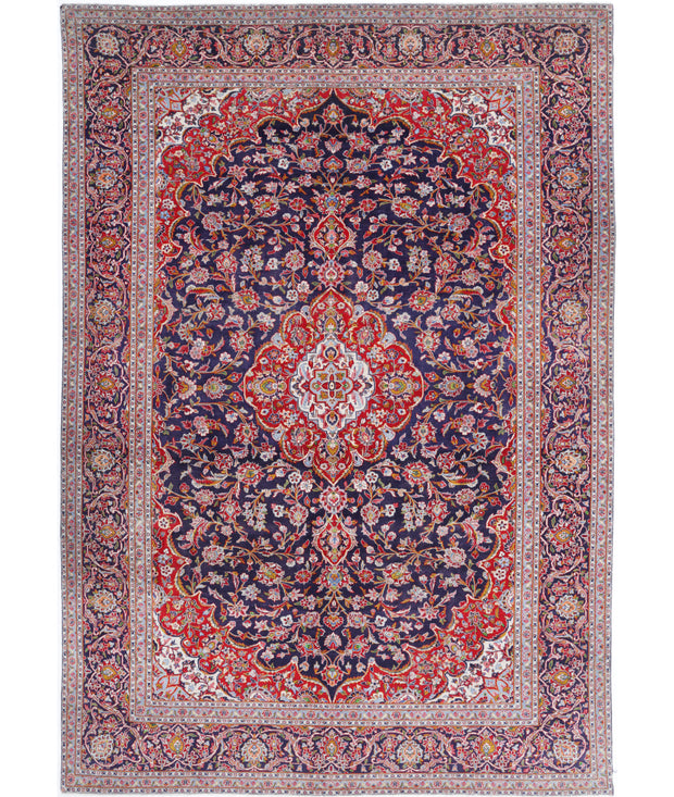 Hand Knotted Oriental Kashan Wool Rug 9' 0" x 13' 2" - No. AT97329