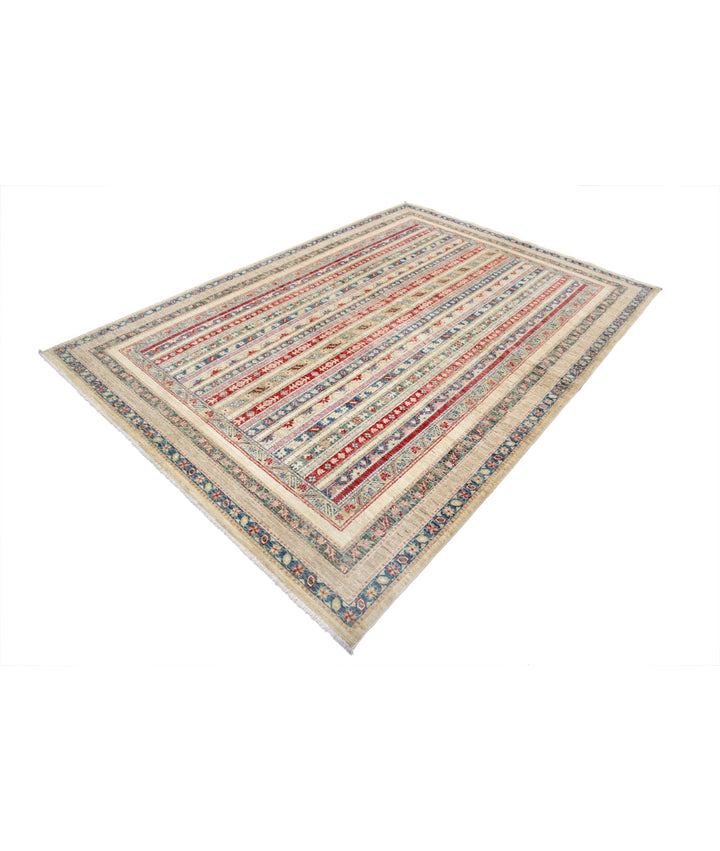 Afghan Shaal Rug 6' 9" x 9' 7" Hand-Knotted | No. AT37395