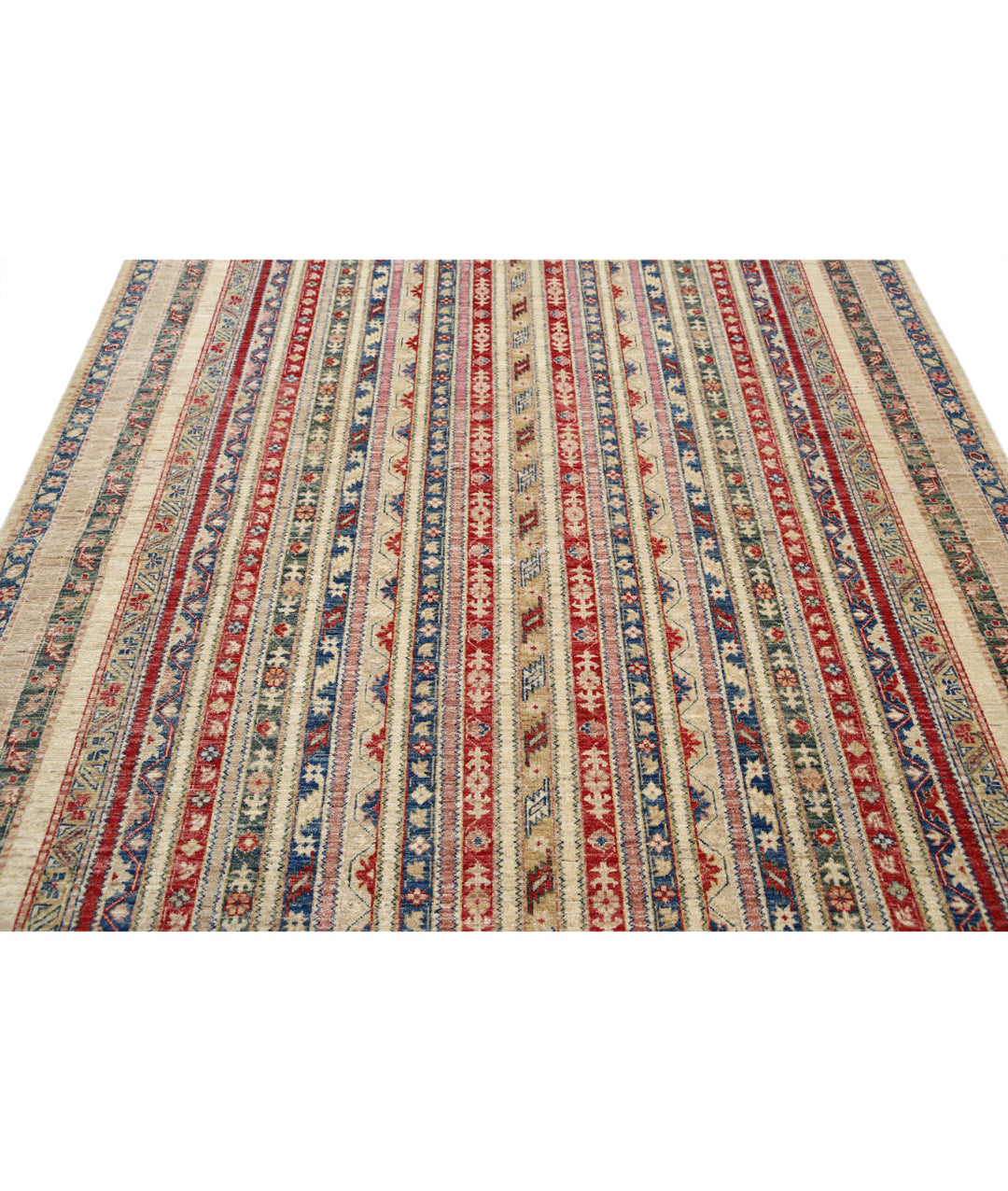 Afghan Shaal Rug 6' 9" x 9' 7" Hand-Knotted | No. AT37395