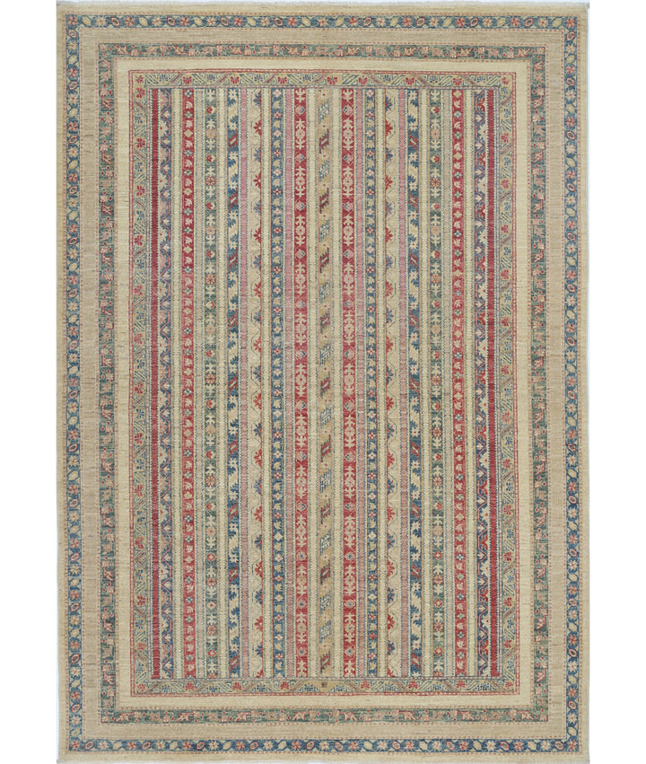 Afghan Shaal Rug 6' 9" x 9' 7" Hand-Knotted | No. AT37395