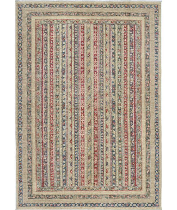 Hand Knotted Shaal Wool Rug 6' 9" x 9' 7" - No. AT37395