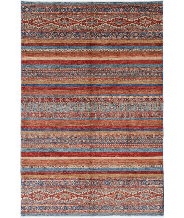Hand Knotted Khurjeen Wool Rug 6' 7" x 10' 0" - No. AT91725