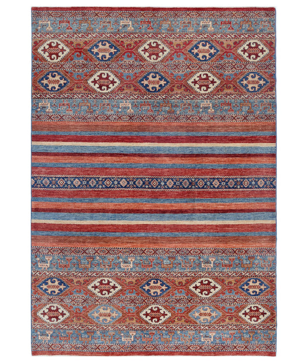 Hand Knotted Khurjeen Wool Rug 6' 9" x 9' 8" - No. AT68339