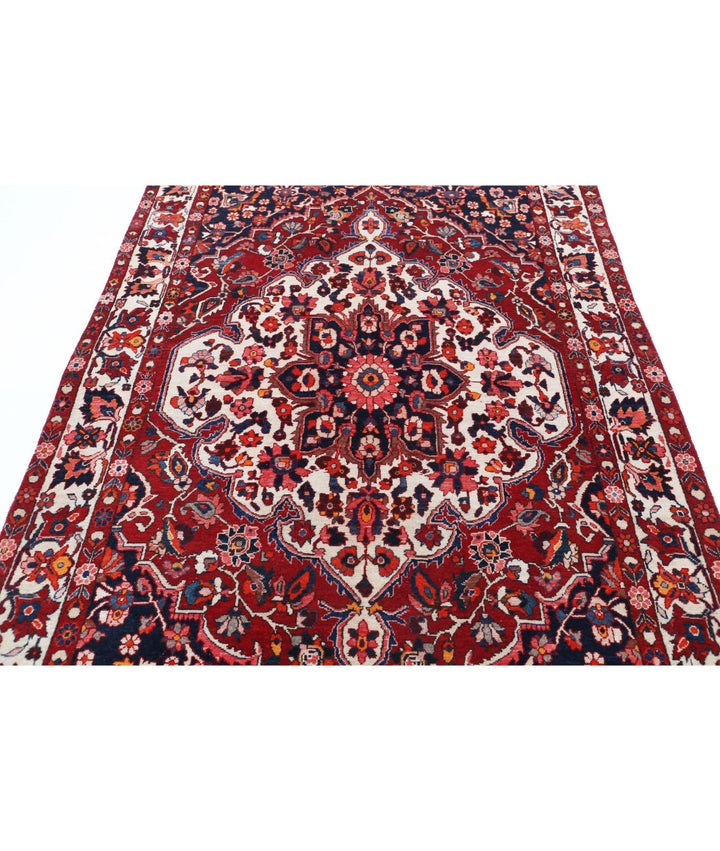 Afghan Bakhtiari Rug 5' 3" x 8' 1" Hand-Knotted | No. AT73060