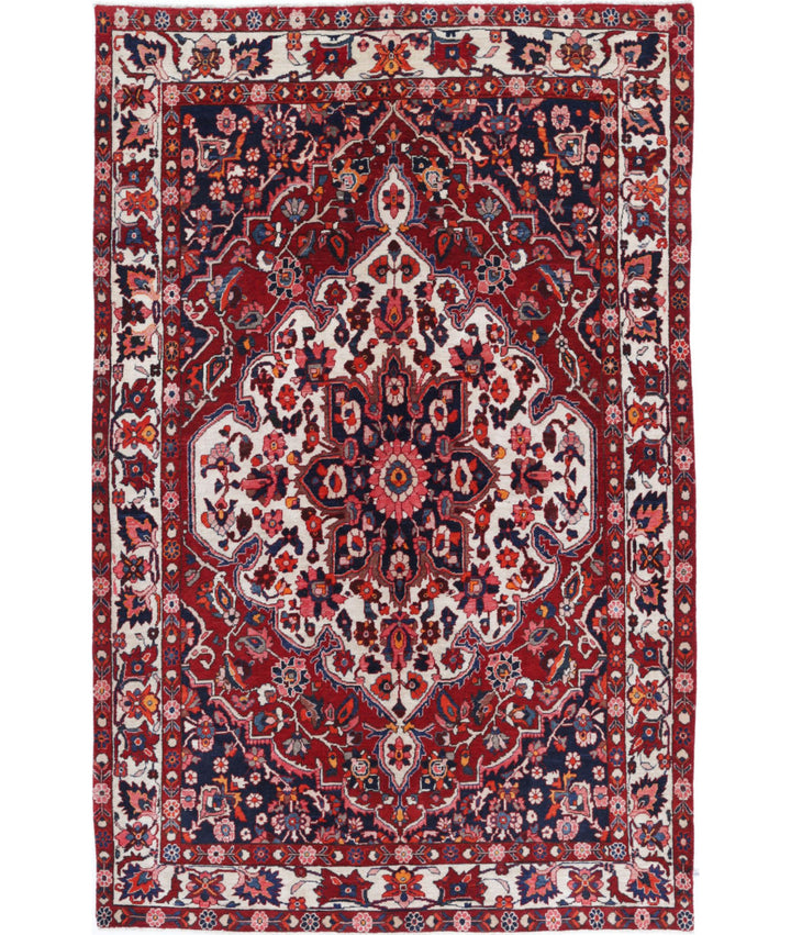 Afghan Bakhtiari Rug 5' 3" x 8' 1" Hand-Knotted | No. AT73060