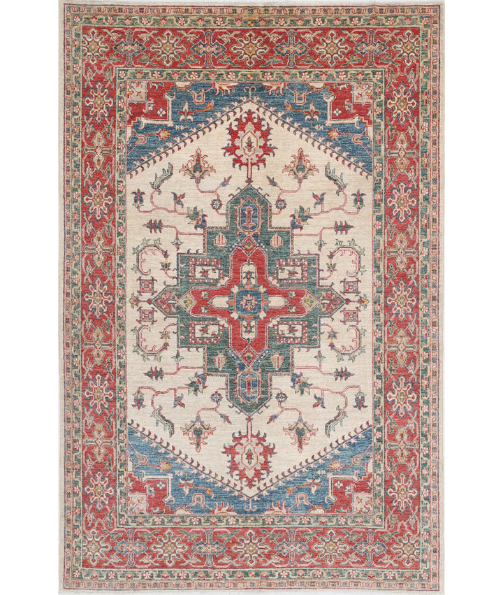 Afghan Ziegler Farhan Rug 5'7" x 8'7" Hand-Knotted