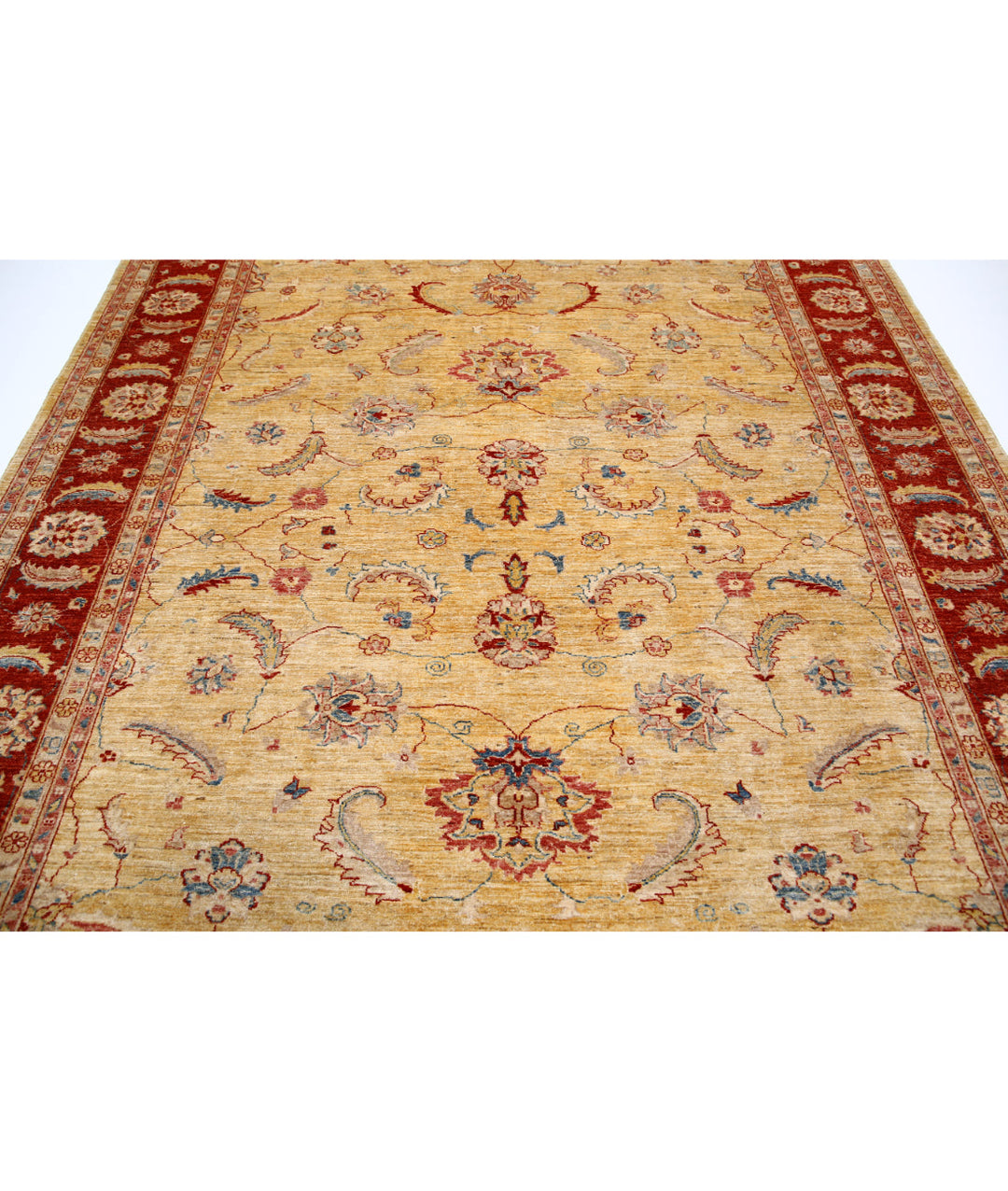 Afghan Ziegler Sultanabad Rug 8' 2" x 10' 8" Hand-Knotted | No. AT60307