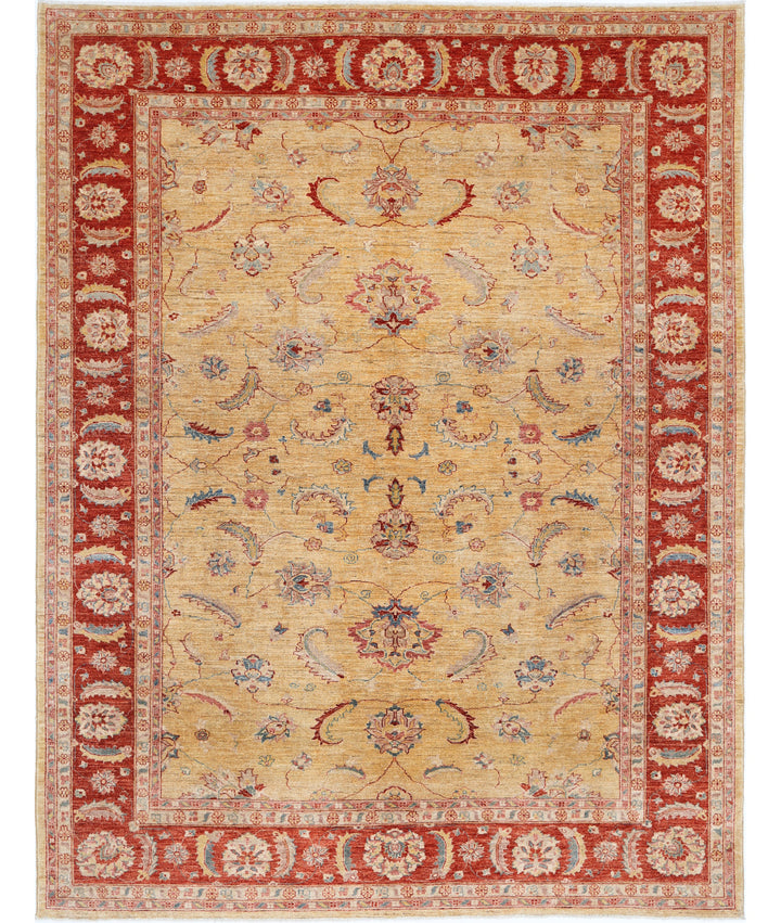 Afghan Ziegler Sultanabad Rug 8' 2" x 10' 8" Hand-Knotted