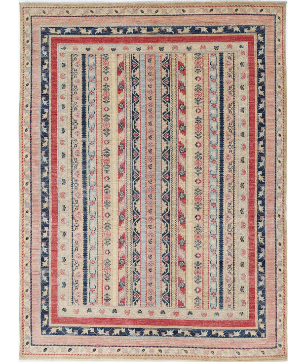 Hand Knotted Shaal Wool Rug 4' 10" x 6' 7" - No. AT84556