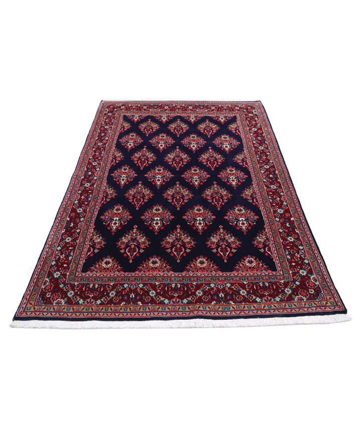 Afghan Kashan Rug 4' 4" x 6' 9" Hand-Knotted | No. AT34933