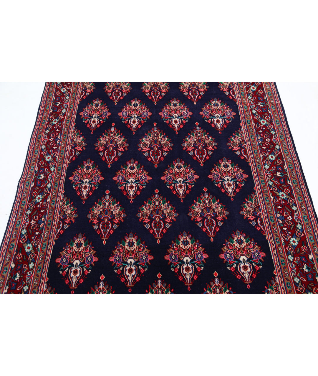 Afghan Kashan Rug 4' 4" x 6' 9" Hand-Knotted | No. AT34933
