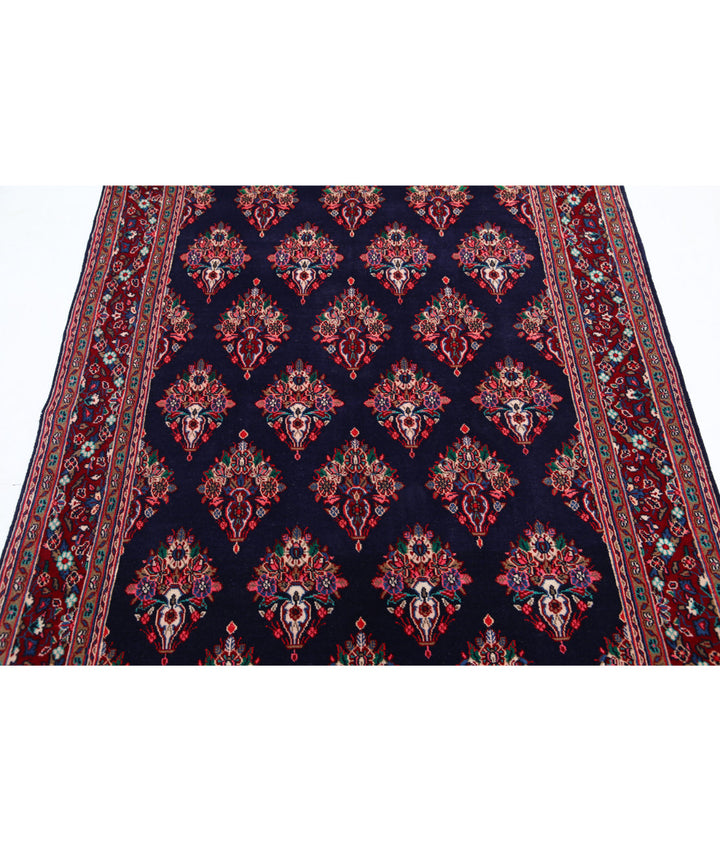 Afghan Kashan Rug 4' 4" x 6' 9" Hand-Knotted | No. AT34933