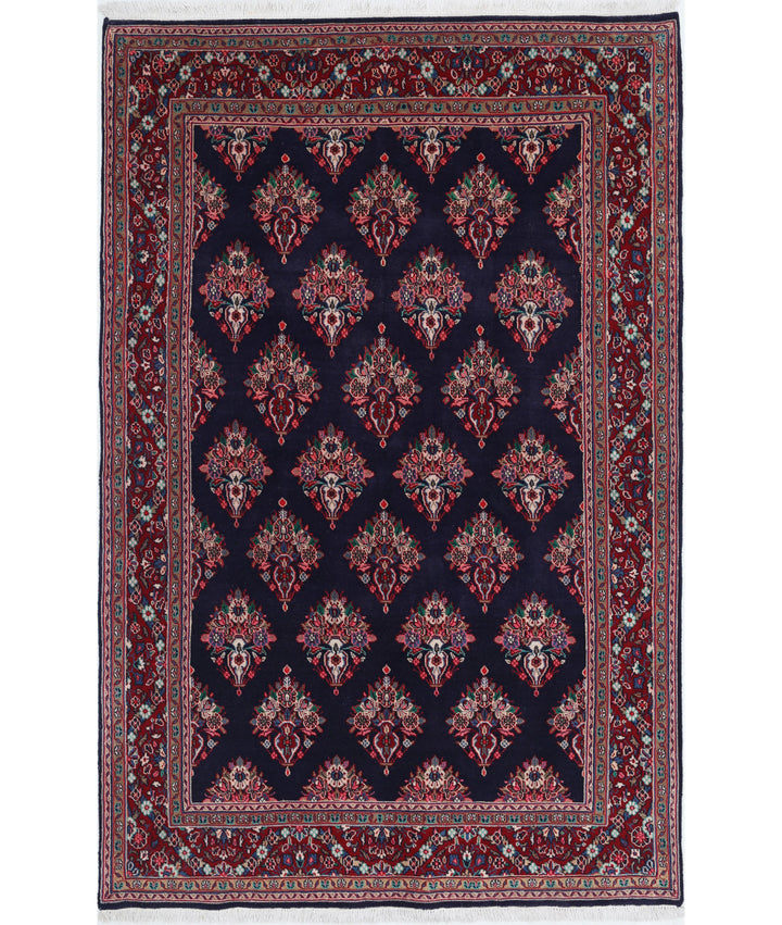 Afghan Kashan Rug 4' 4" x 6' 9" Hand-Knotted | No. AT34933