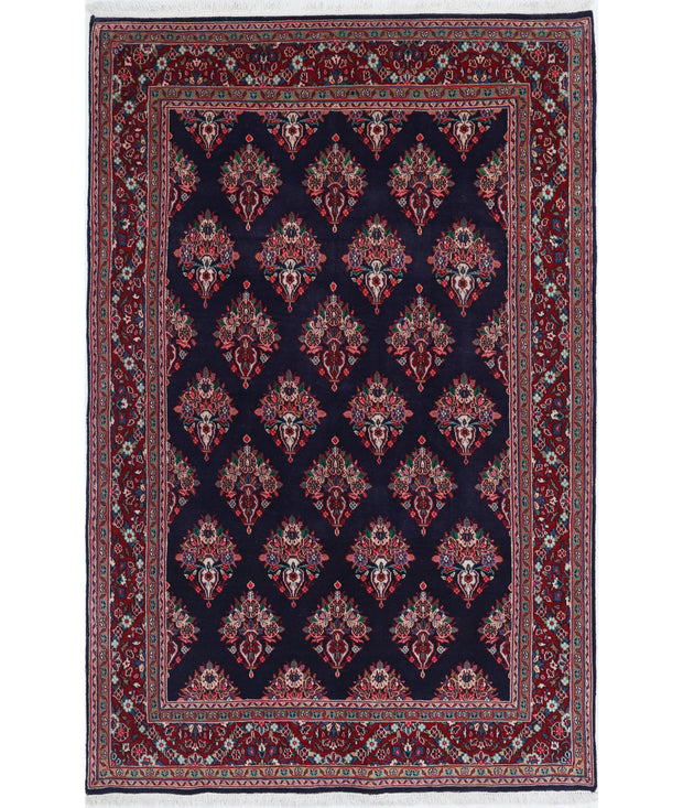 Hand Knotted Oriental Kashan Wool Rug 4' 4" x 6' 9" - No. AT34933