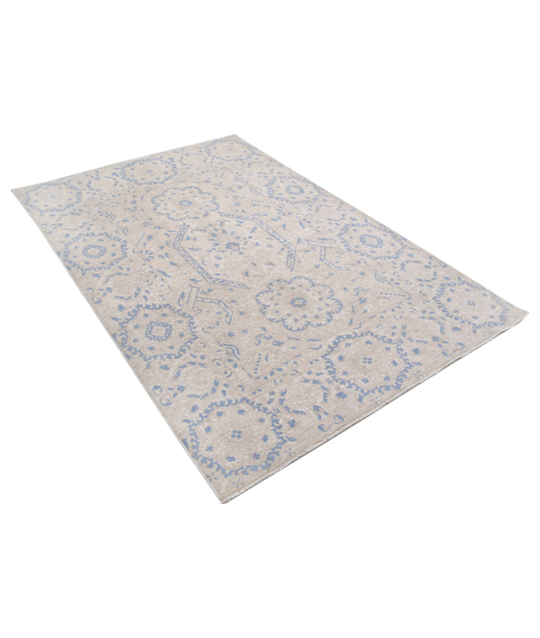 Afghan Serenity Rug 4' 10" x 7' 2" Hand-Knotted | No. AT41768