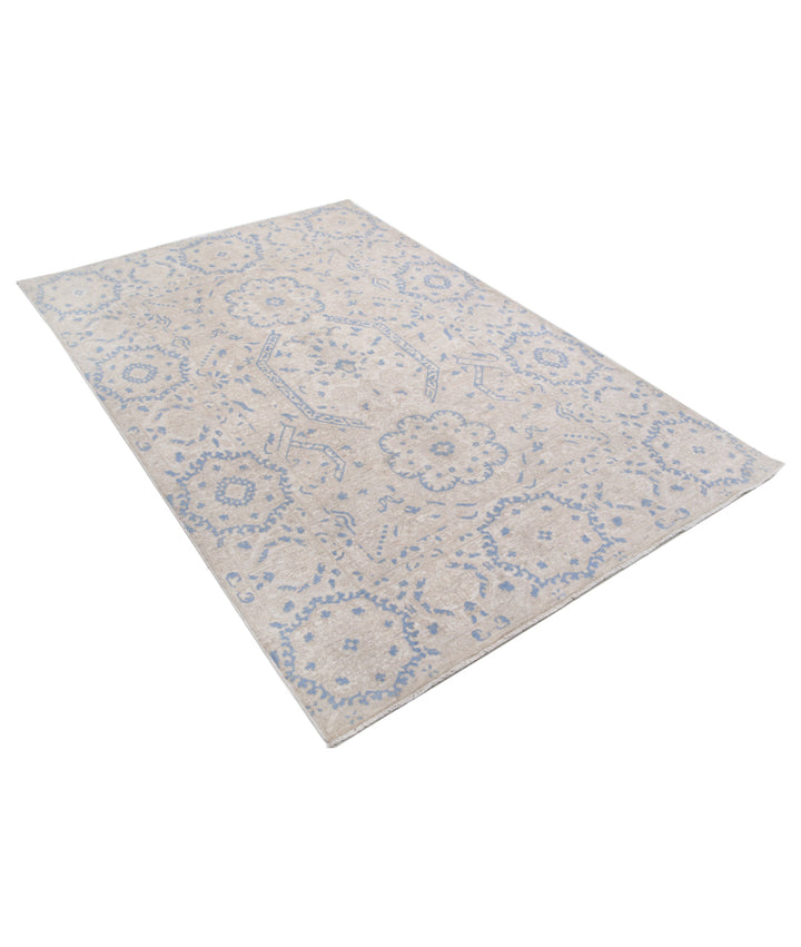 Afghan Serenity Rug 4' 10" x 7' 2" Hand-Knotted | No. AT41768